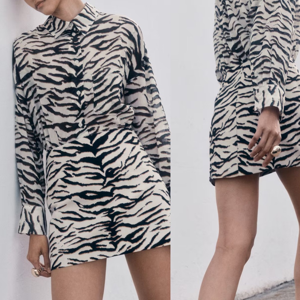 Zebra mini skirt